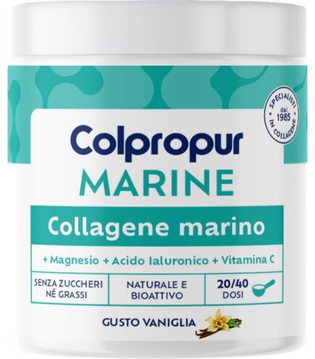 Colpropur Marine Gusto Vaniglia 228g - Integratore per Pelle e Ossa a base di Collagene Marino