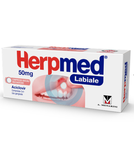 HERPMED LABIALE*2CPR BUCC 50MG