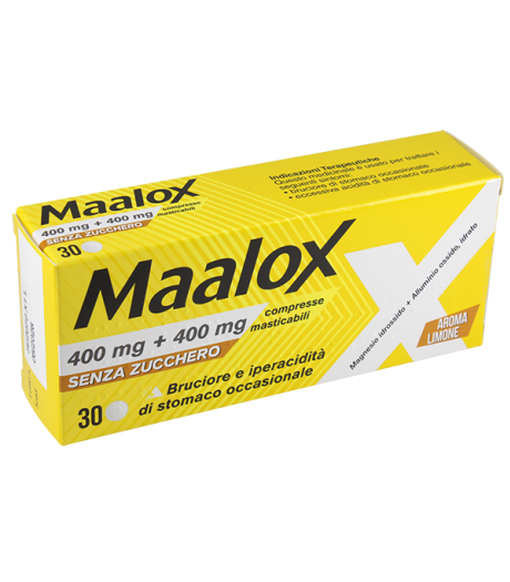 MAALOX 30CPR MAST 400MG GMM