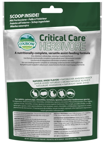 oxbow animal health critical care herbivore 141 gr